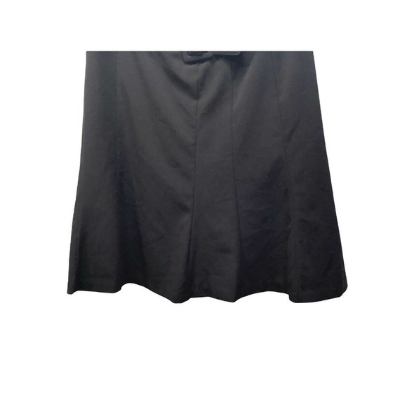 Joe Benbasset Size 5 Black Flare Panel Skirt Stretch Knee Length Women's Vintage - Picture 2 of 9